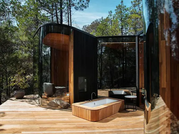 Freycinet Lodge Cabins - some even have private outdoor baths!