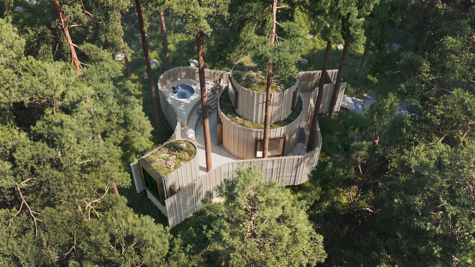 Treehotel from above