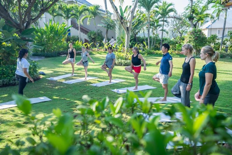 Yoga in a beautiful setting