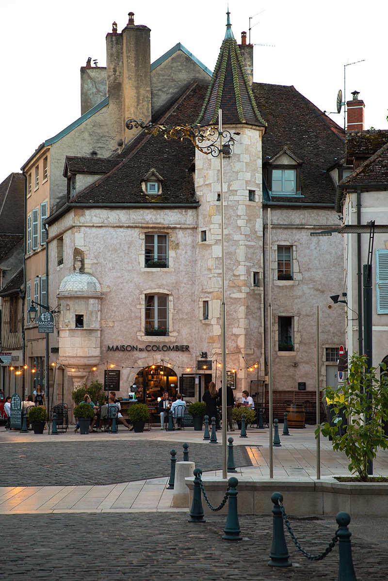 Beaune coming to life as the sun is sets