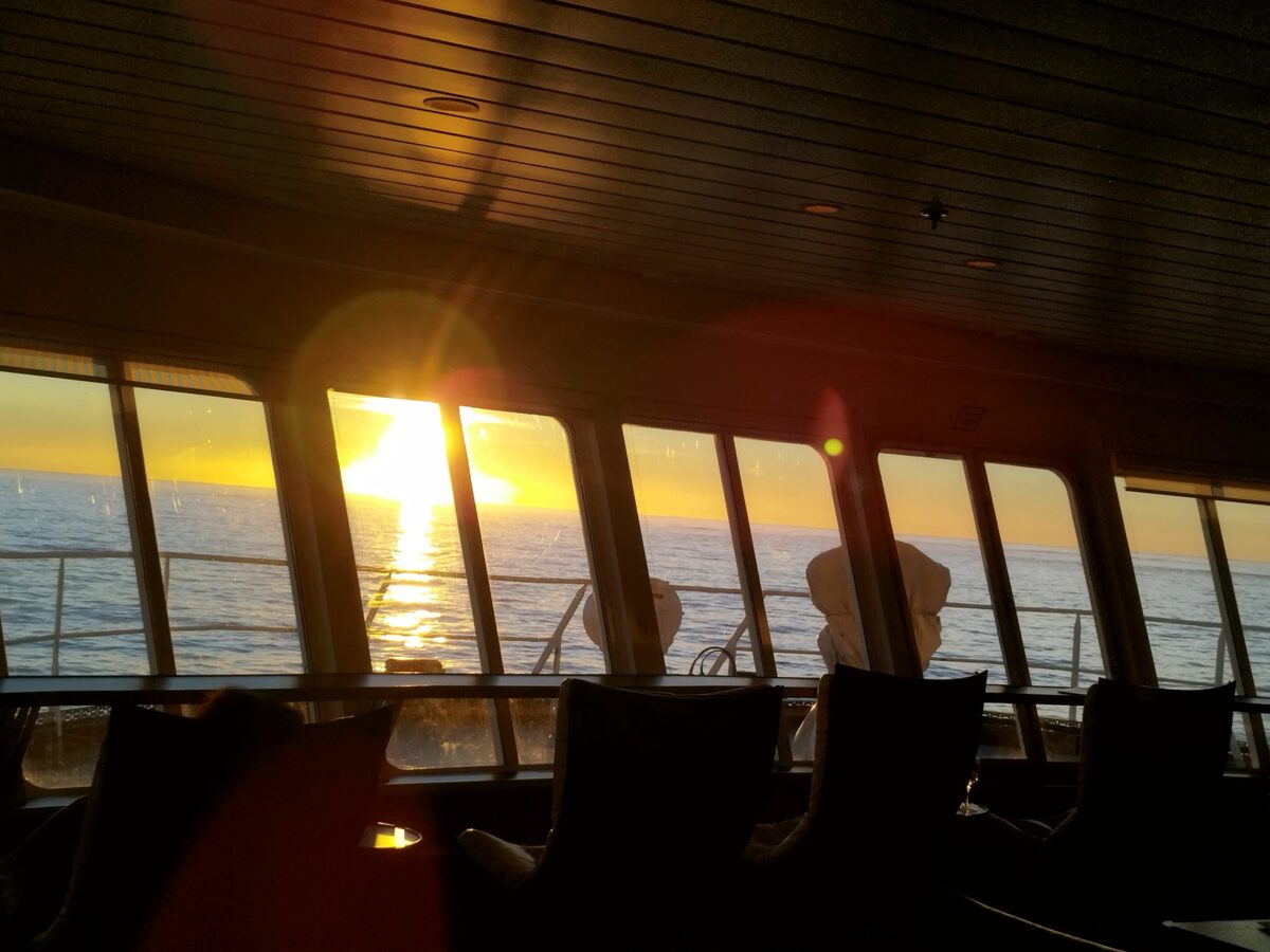 Cold but beautiful on board sunsets
