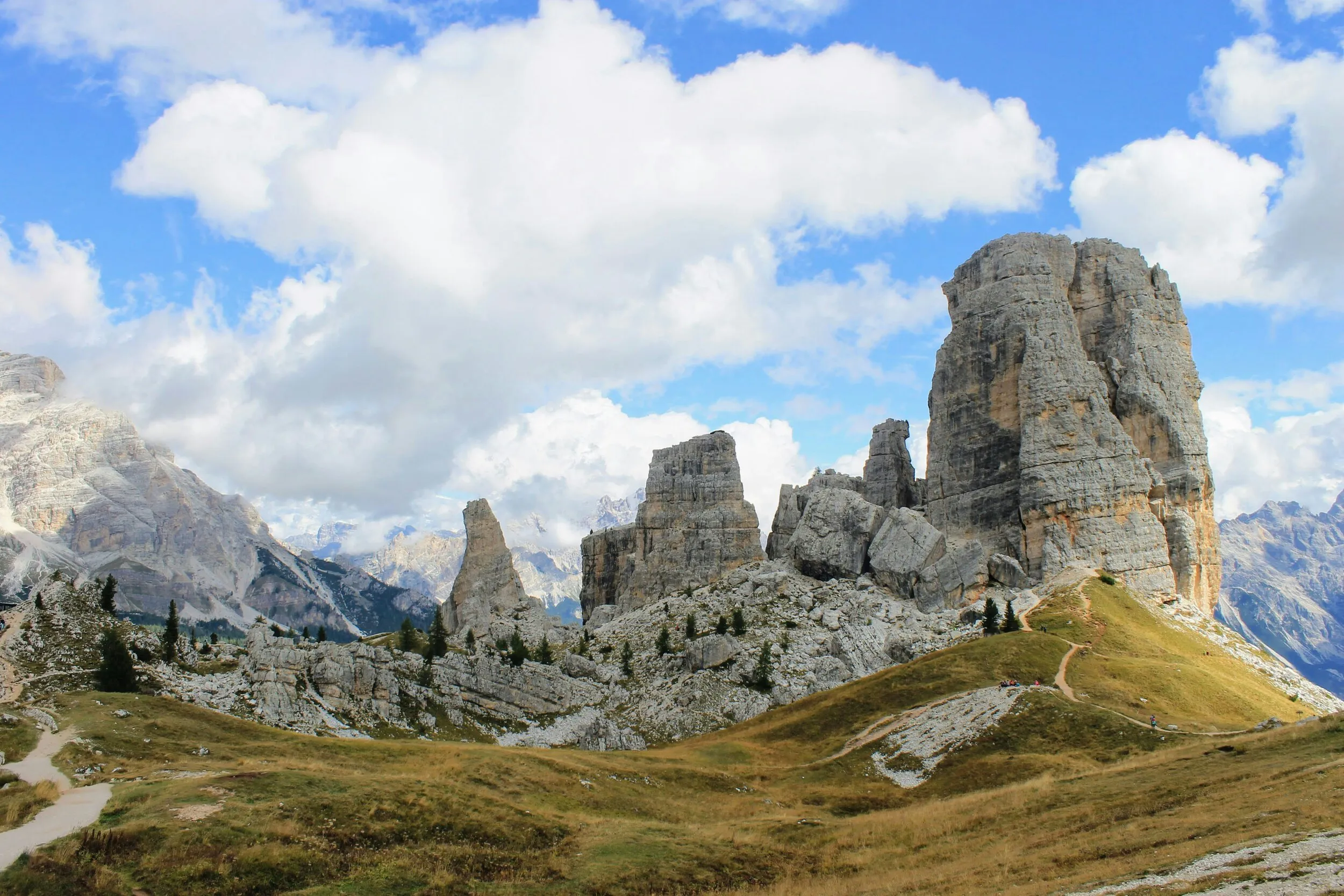 Cinque Torri, huge rock towers