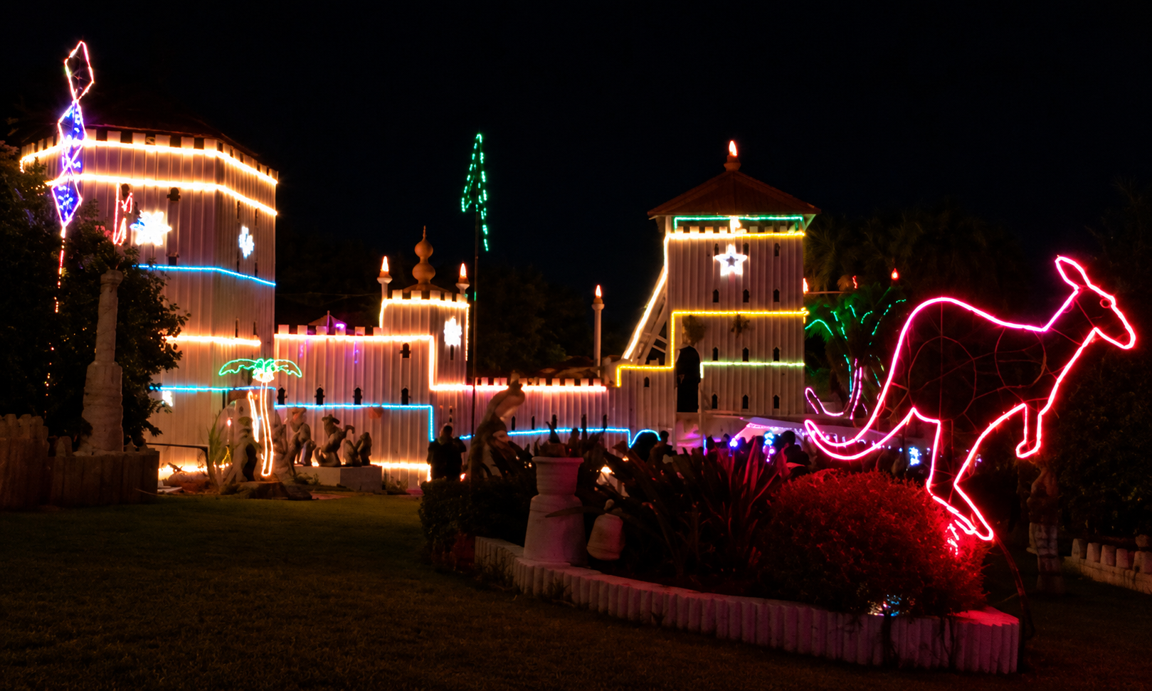 George Turner's Castle Lights - great night time activity for families