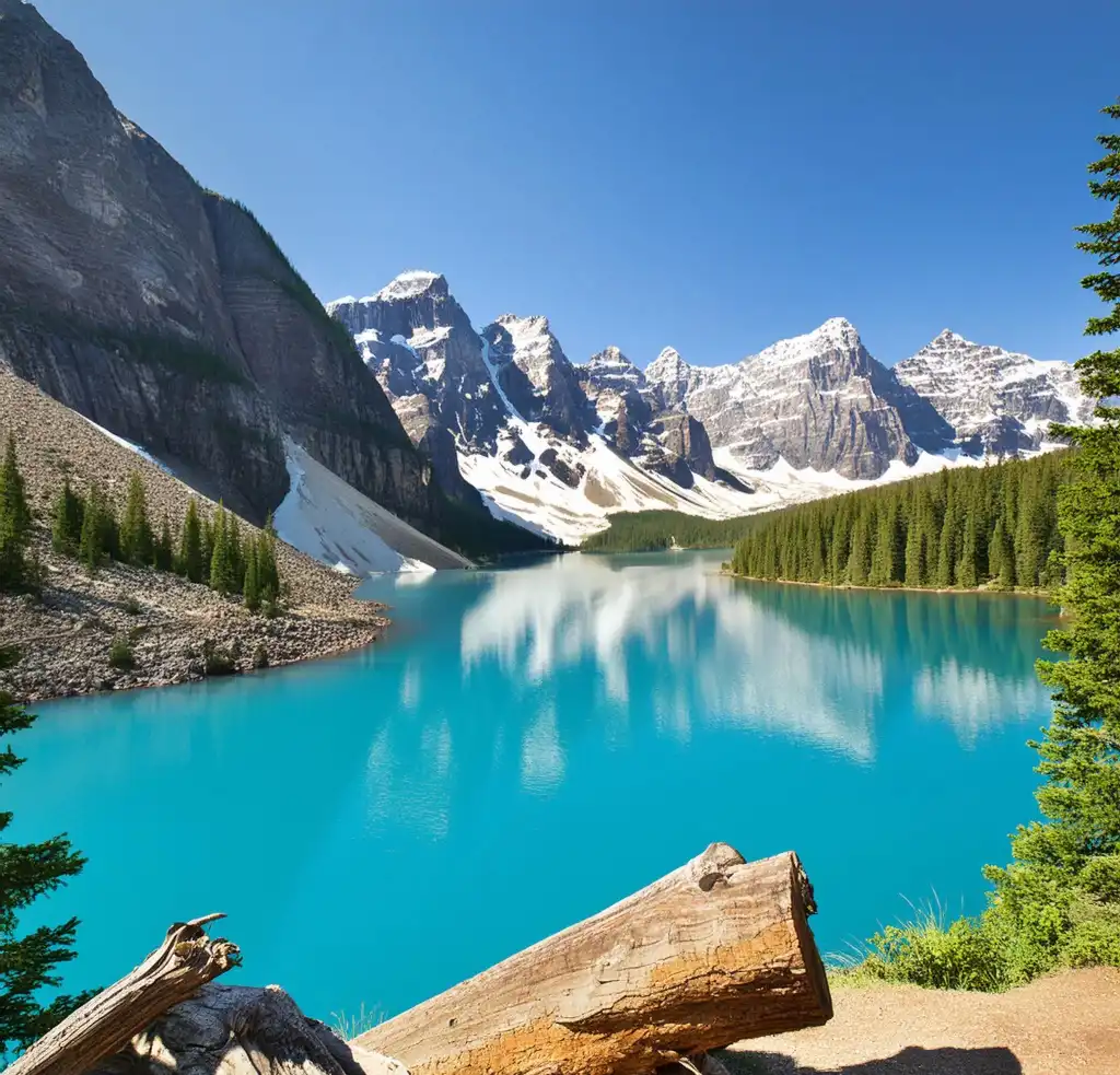 Moraine Lake, arguably more dramatic...