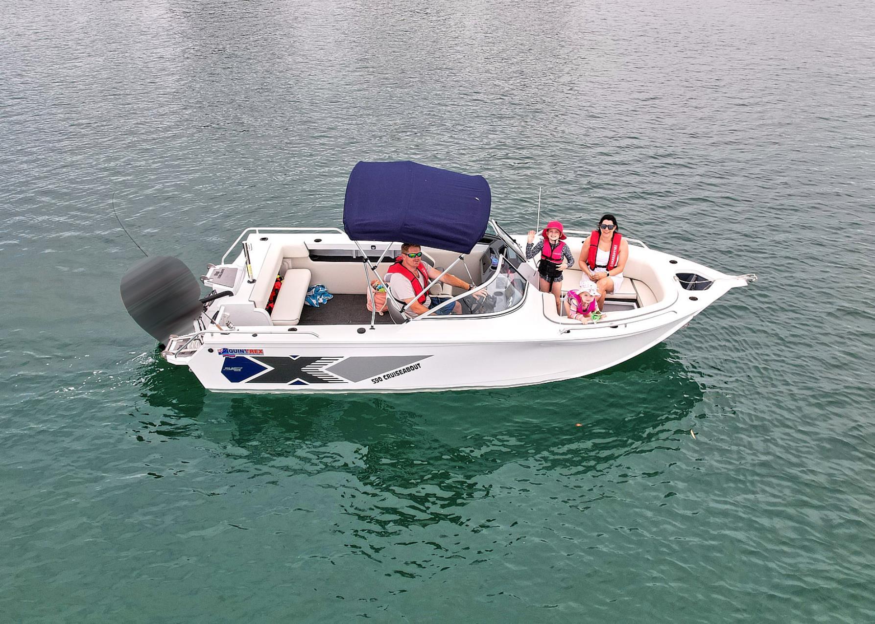 Quintrex 590 Cruiseabout Pro - particularly appealing for road-tripping families who regularly holiday near water