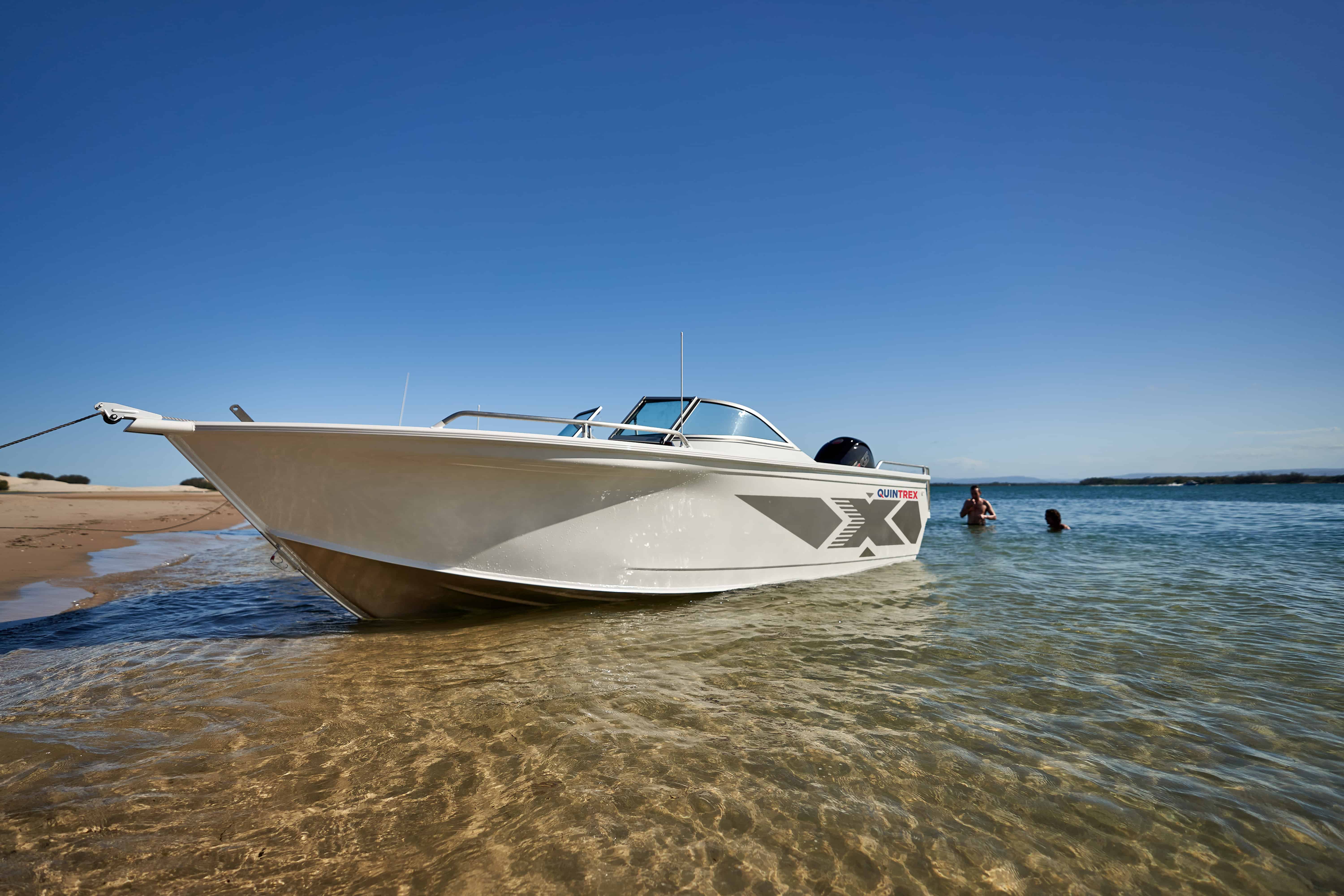 Quintrex 590 Cruiseabout Pro - small enough to park close to shore