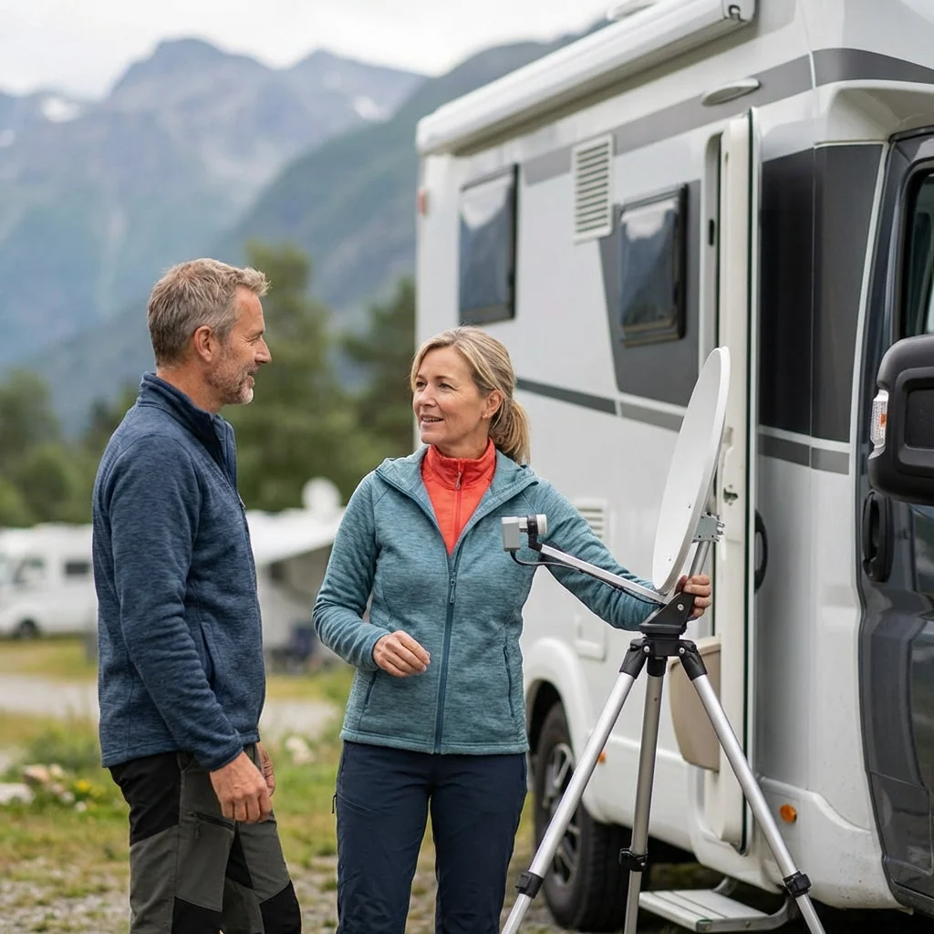 Portable Satellite becoming standard and normal for Caravan / RV Trip
