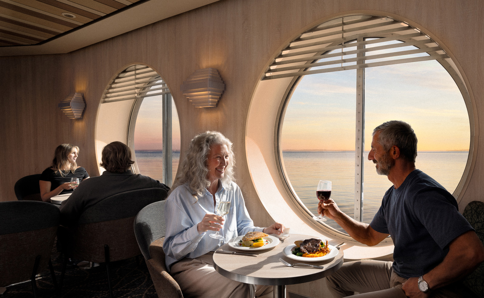 Multiple choices for dinner with great views!