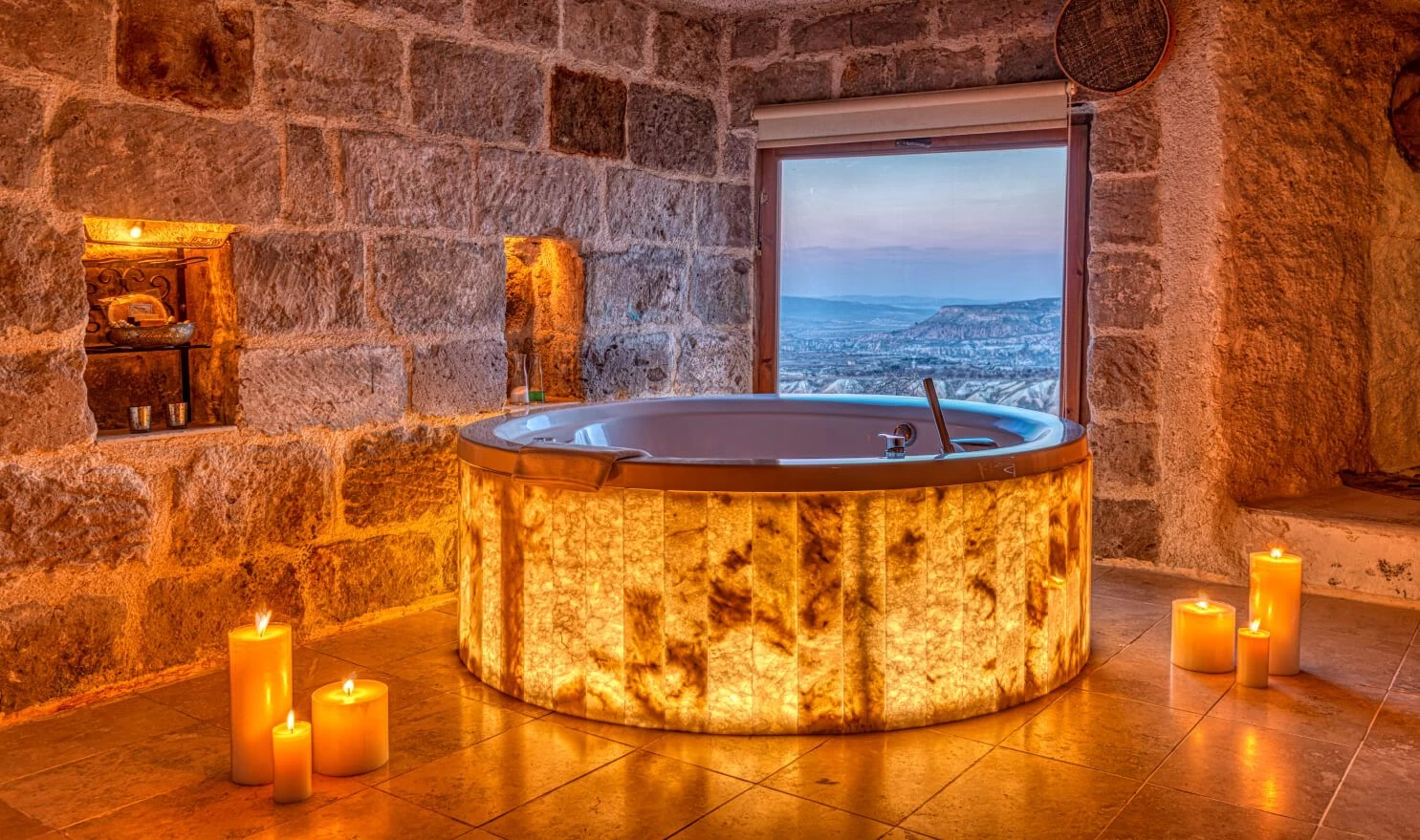 Sultan's Cave Suite even has a Jacuzzi with a view