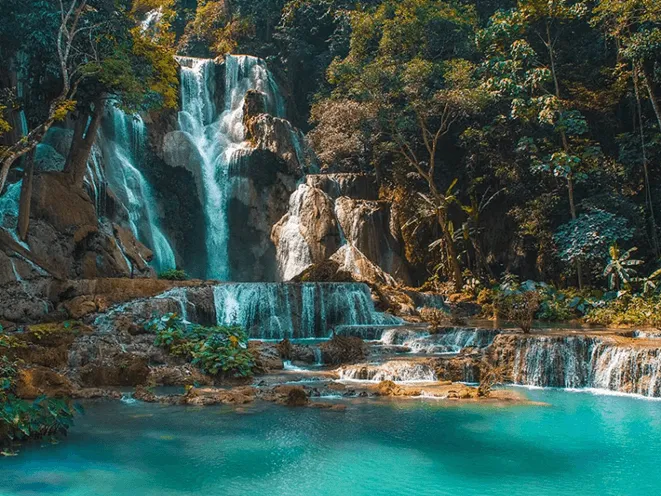 Laos Kuang Si Waterfall