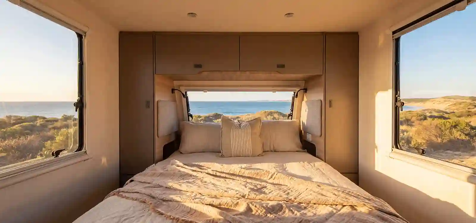 Jayco Discovery, bedroom luxury, wake up in nature