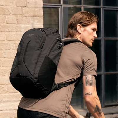 Pacsafe anti-theft backpacks and bags