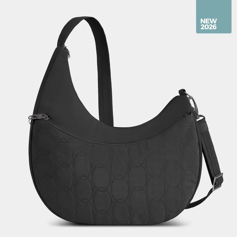 Travelon Runways Range - Asymmetric Hobo - Black