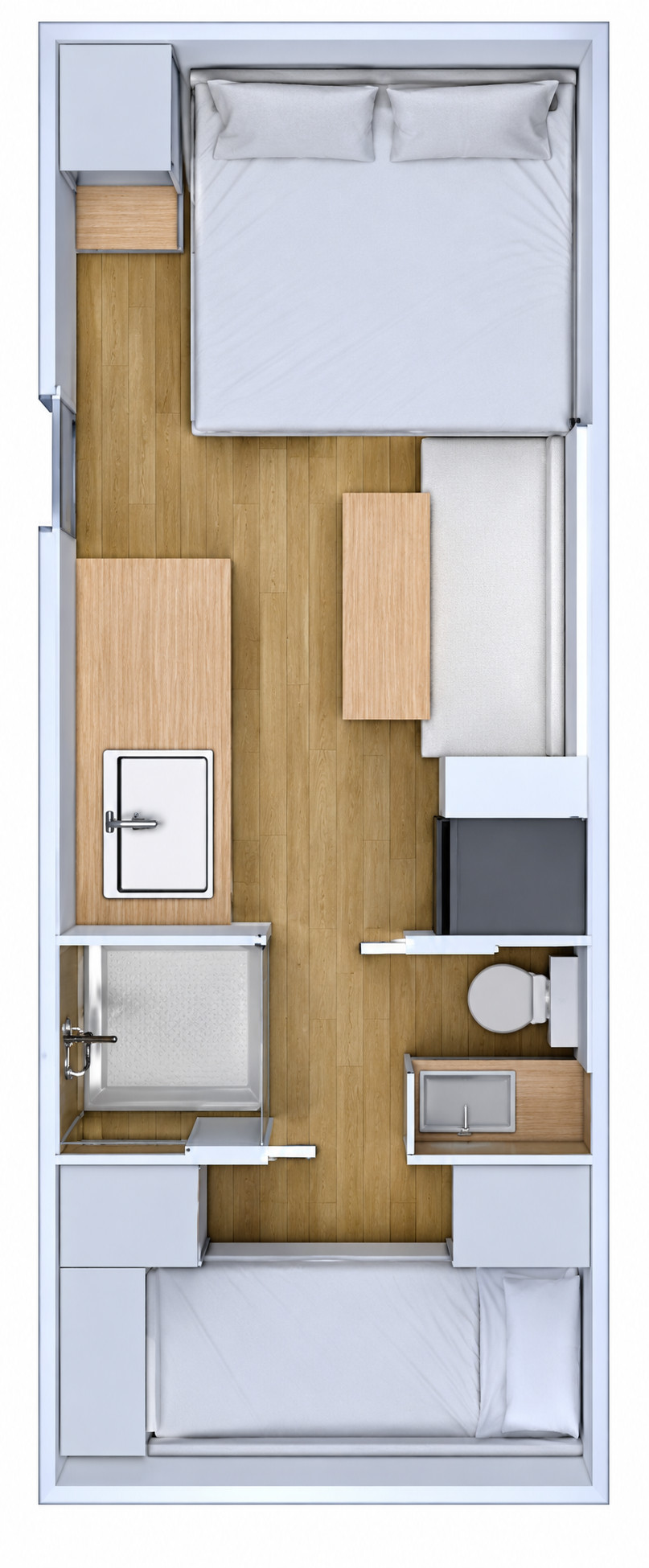 Grand Caravans Luma - 21' Rear Bunk, Centre Ensuite Layout