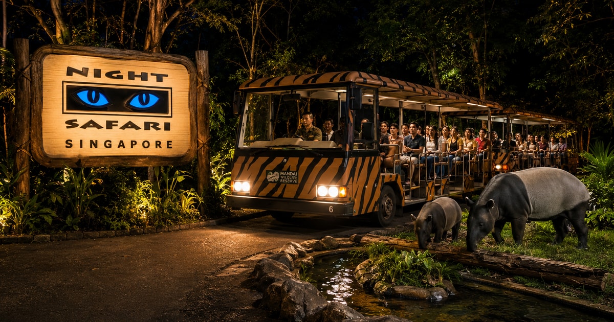 Singapore Night Safari - Tram Adventure roughly 30 minutes