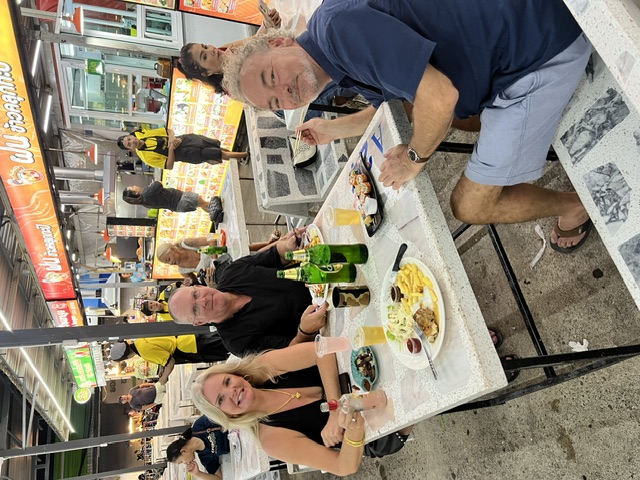 Greg, Deb & my best mate Andy eating like kings at the Hua Hin Night Market