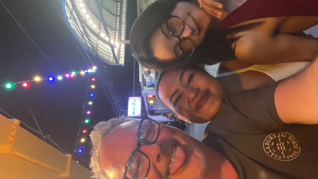 Priaw, Melon and I outside of BB Bar, Soi 80, Hua Hin