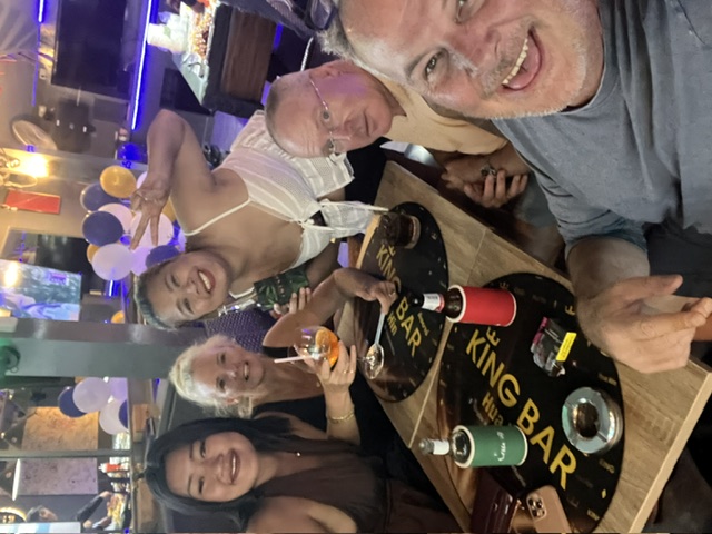 Melon, Deb, Mimi, Greg and I at King Bar - Binthabat, Hua Hin